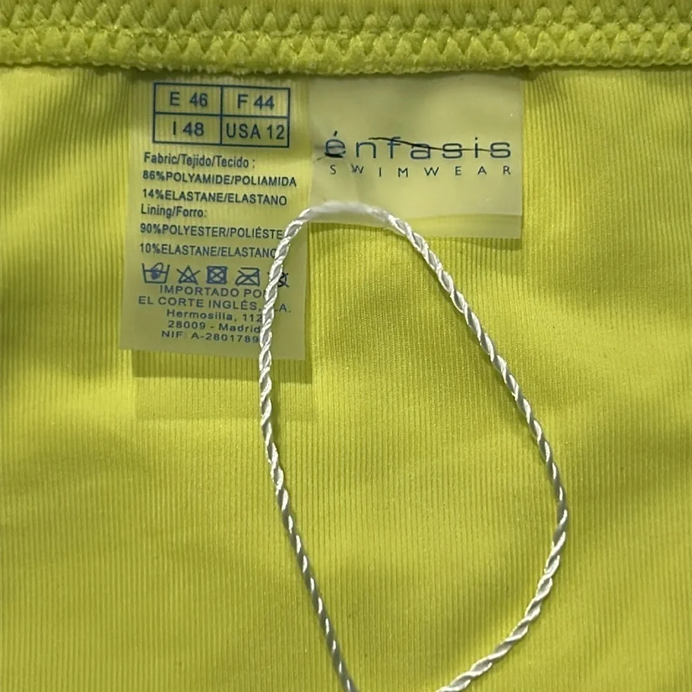 Enfasis Swimwear yellow bikini swim bottom size 12